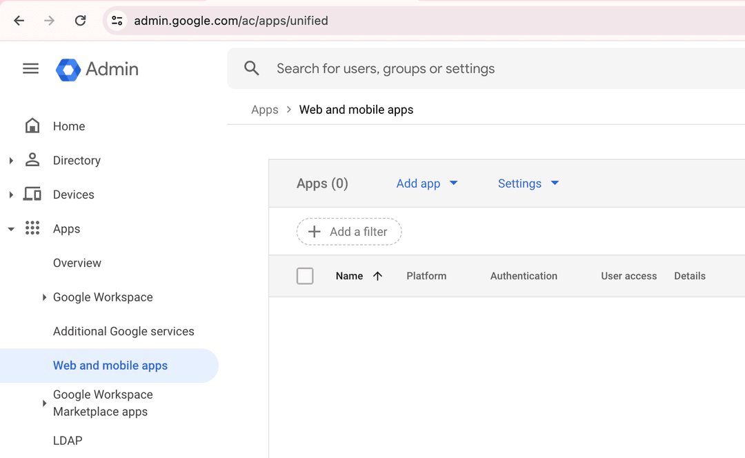 The Google Workspace sidebar
