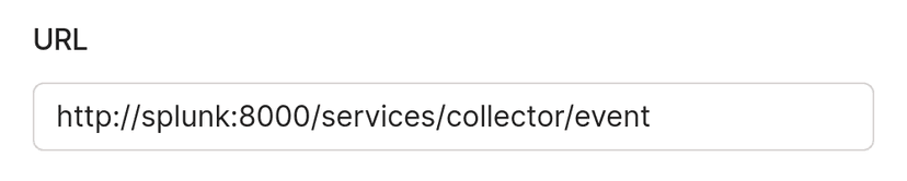 An example of the URL used for private endpoints.